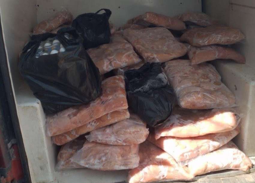 БАБХ конфискува 600 кг пилешко и яйца, натоварени в лек автомобил
